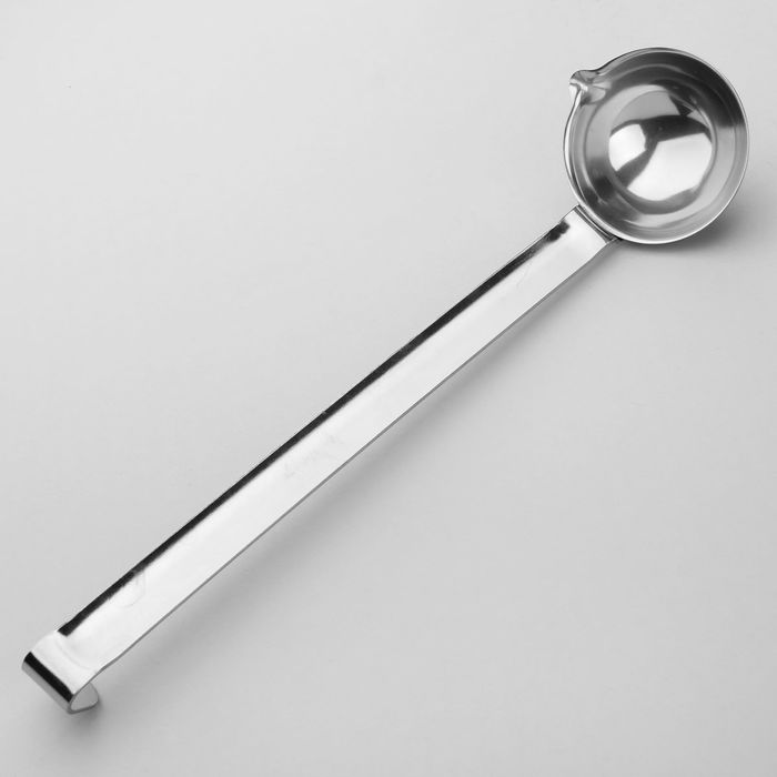 Ложка для соуса из нержавеющей стали «Кулинар», 50 мл, длина 27.5 см, толщина 1.5 мм, упрощённая обработка - Фото 1