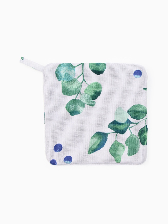 Прихватка «Доляна. Эвкалипт», 19×19 см, 100% хлопок, рогожка 164 г/м² - Фото 1