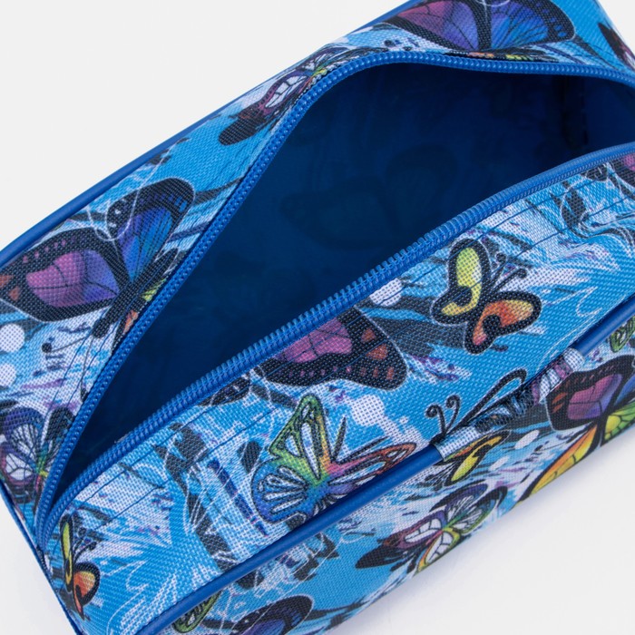 Косметичка на молнии, цвет голубой 7778949