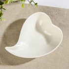 Соусник керамический «Сердце», 13×10 см, цвет белый - фото 42122850