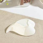 Соусник керамический «Сердце», 13×10 см, цвет белый - фото 42122851