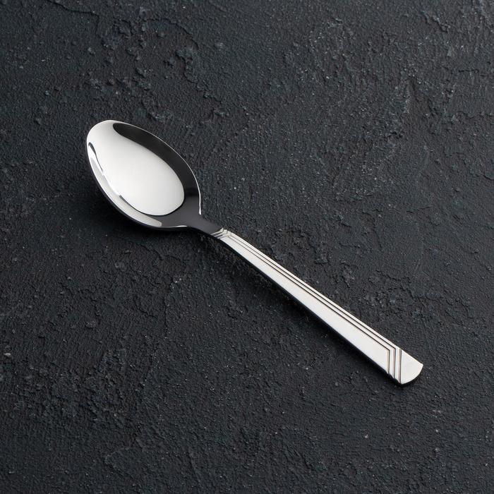 Ложка чайная «Аппетит», h=14 см, толщина 2 мм, цвет серебряный