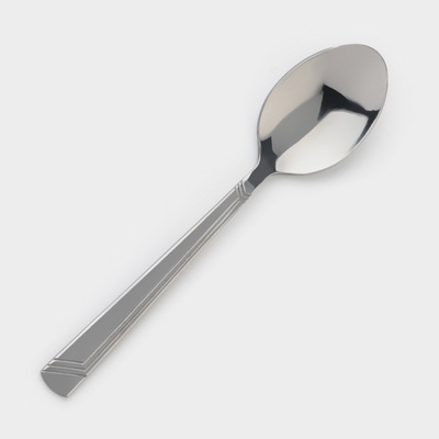 Ложка чайная «Аппетит», длина 14 см, толщина 2 мм, цвет серебряный