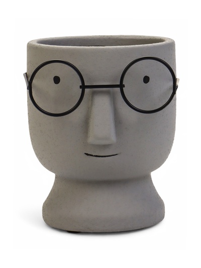Декоративный горшок для цветов «Который выжил», 550, мл, 12×10×10 см, керамический, серый