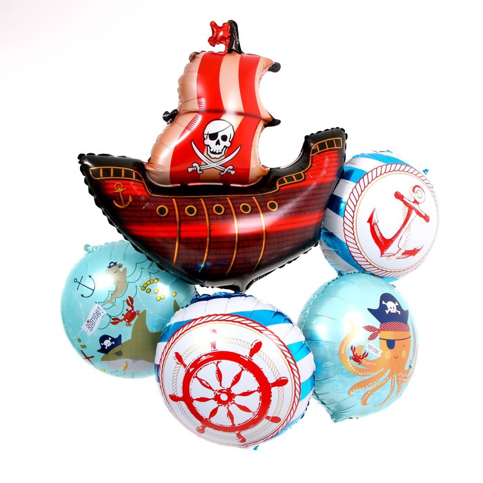 Букет из шаров «Пиратский», фольга, набор 5 шт.