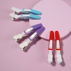 Набор зажимов для волос, 11 см, 2 шт, цвет МИКС/белый - фото 24508001