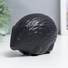 Фигурка керамика «Чёрный маленький ёжик», матовый, 5.8×5.2×8.6 см - фото 40281405