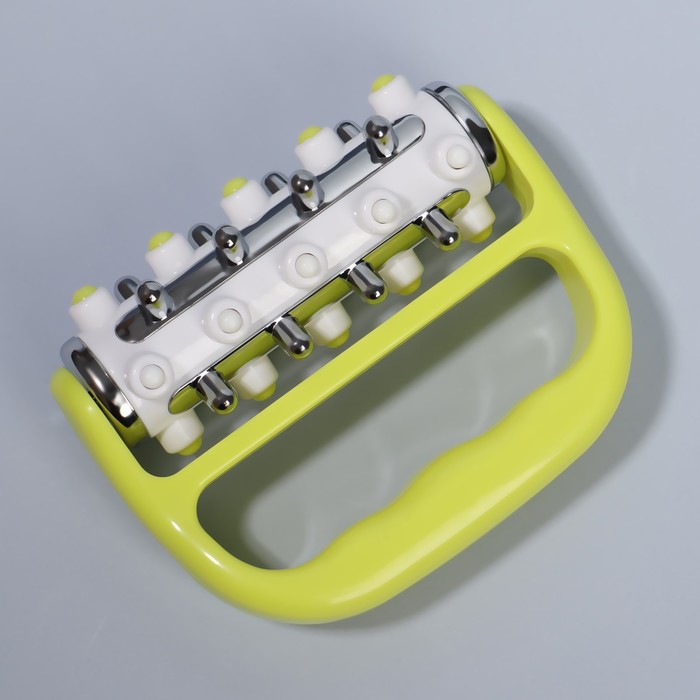 Массажёр, универсальный, 13,5 × 11,5 × 5 см, цвет жёлтый/зелёный 27154