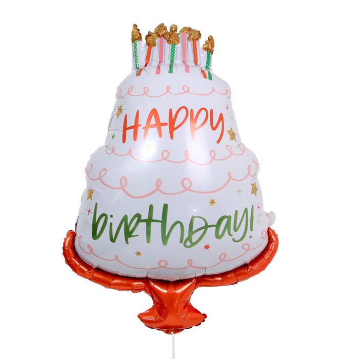 Шар фольгированный 32 «Торт», с днём рождения