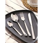 Набор столовый «Торжество», 24 предмета, толщина 2 мм, картонная коробка, цвет серебряный - Фото 1