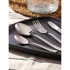 Набор столовый «Торжество», 24 предмета, толщина 2 мм, картонная коробка, цвет серебряный - Фото 2