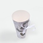 Коробка для цветов, круглая, на лентах, "Листья", 24 ? 28 см (комплект 10 шт) - фото 46178280