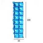 Панно фольгированное 37 х 142 см, 2 ряда, цвет голубой - Фото 2