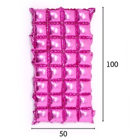 Панно фольгированное 74 × 142 см, 4 ряда, цвет розовый 7391293