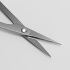 Ножницы маникюрные, с колпачком-пилкой, прямые, 9,6 см, цвет серебристый/серый - Фото 3