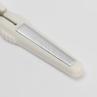Ножницы маникюрные, с колпачком-пилкой, прямые, 9,6 см, цвет серебристый/серый - фото 6574966