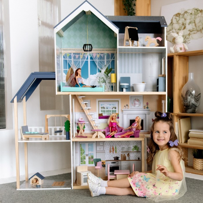 Домик кукольный Paremo деревянный «Мэделин Авеню», четырёхэтажный, с мебелью - фото 1907418500