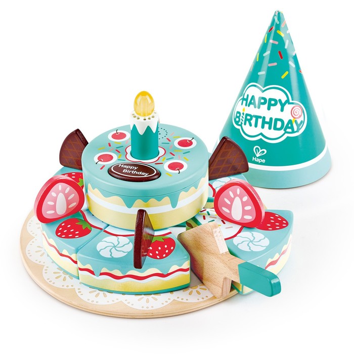 Набор игровой «Торт. Счастливого дня рождения», со светом и звуком, 15 предметов