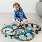 Детская железная дорога «Мой город», 103 предмета, бирюзовая - фото 109605848