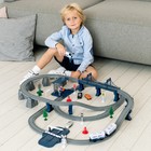 Детская железная дорога «Мой город», 103 предмета, синяя - фото 295553769
