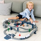 Детская железная дорога «Мой город», 103 предмета, синяя - Фото 2