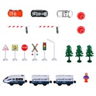 Детская железная дорога «Мой город», 103 предмета, синяя - Фото 7