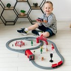 Железная дорога для детей «Мой город», 72 предмета, на батарейках - фото 295553797