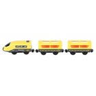 Игрушечный поезд «Мой город», 3 предмета, на батарейках, жёлтый - Фото 3