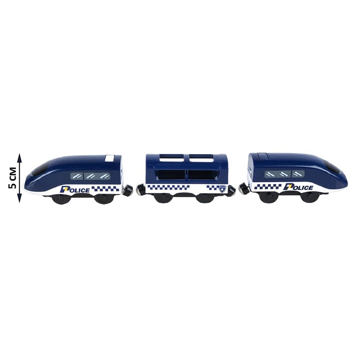Игрушечный поезд «Полицейский участок», 3 предмета, на батарейках - фото 1907418691