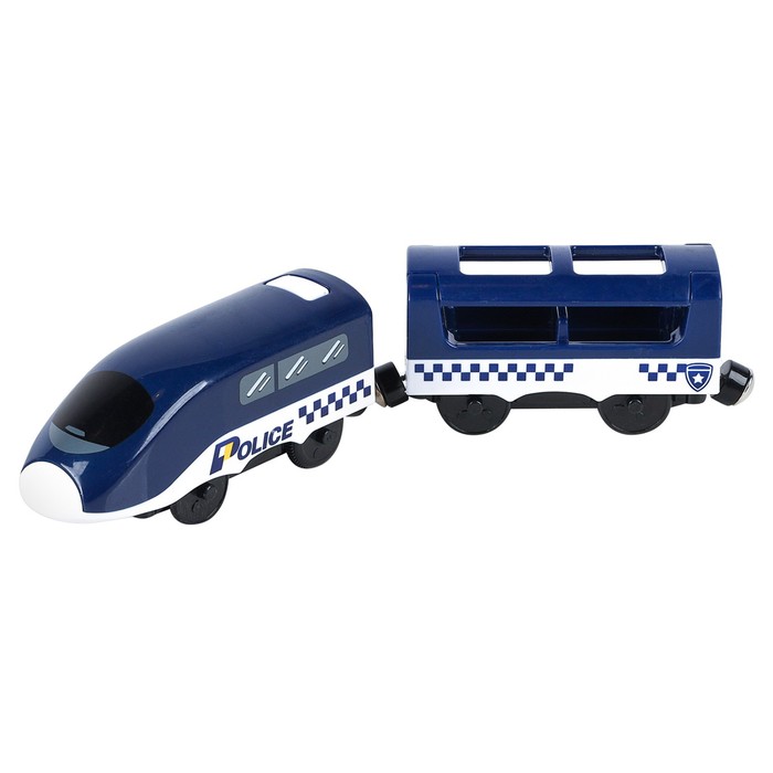 Поезд игрушка «Полицейский участок», 2 предмета, на батарейках - фото 1907418705