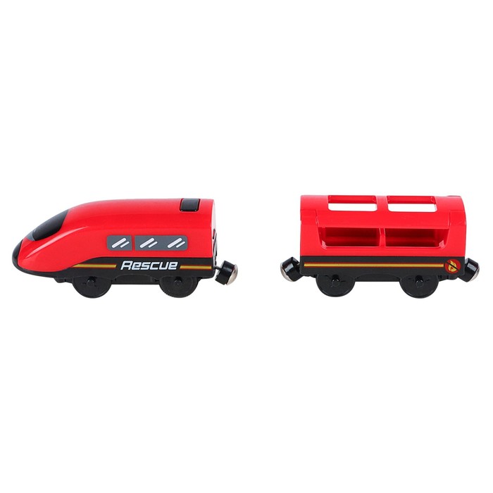 Поезд игрушка «Служба спасения», 2 предмета, на батарейках - фото 1907418715