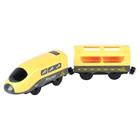 Поезд игрушка «Мой город», 2 предмета, на батарейках, жёлтый - Фото 3