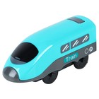 Поезд игрушка «Мой город», 2 предмета, на батарейках, бирюзовый - Фото 5