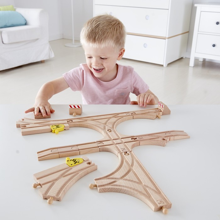 Элемент игрушечной железной дороги «Развилки рельс», 14 предметов - фото 1897152771