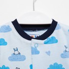 Кофточка детская, цвет голубой/зайчики, рост 74 - фото 45698783