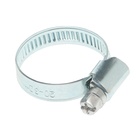 Хомут червячный ZEIN engr, несквозная просечка, диаметр 20-32 мм, ширина 9 мм, оцинкованный - Фото 4