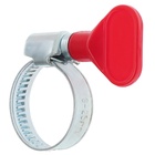 Хомут червячный с "барашком" ZEIN, несквозная просечка, диаметр 16-25 мм, оцинкованный (комплект 10 шт) - фото 21544762