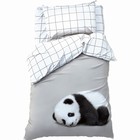 Постельное бельё «Этель» Funny panda, 1.5 сп., 143х215 см., 150х214 см., 50х70 см. - 1 шт., 100% хлопок, бязь - Фото 1