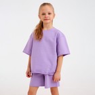 Костюм детский (футболка, шорты) MINAKU: Casual Collection цвет лиловый, рост 134 - Фото 6