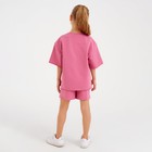 Костюм детский (футболка, шорты) MINAKU: Casual Collection цвет пудровый, рост 104 - Фото 3
