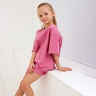 Костюм детский (футболка, шорты) MINAKU: Casual Collection цвет пудровый, рост 104 - Фото 6