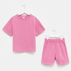Костюм детский (футболка, шорты) MINAKU: Casual Collection цвет пудровый, рост 104 - Фото 9