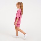 Костюм детский (футболка, шорты) MINAKU: Casual Collection, пудровый, рост 152 см - Фото 2