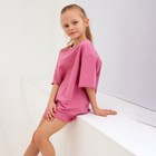 Костюм детский (футболка, шорты) MINAKU: Casual Collection, пудровый, рост 158 см - Фото 6