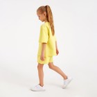 Костюм детский (футболка, шорты) MINAKU: Casual Collection цвет лимонный, рост 104 - Фото 2