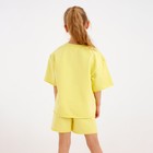 Костюм детский (футболка, шорты) MINAKU: Casual Collection цвет лимонный, рост 104 - Фото 3