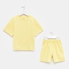 Костюм детский (футболка, шорты) MINAKU: Casual Collection цвет лимонный, рост 104 - Фото 7