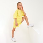 Костюм детский (футболка, шорты) MINAKU: Casual Collection, лимонный, рост 122 см - Фото 4