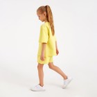 Костюм детский (футболка, шорты) MINAKU: Casual Collection, лимонный, рост 128 см - Фото 2
