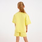 Костюм детский (футболка, шорты) MINAKU: Casual Collection, лимонный, рост 152 см - Фото 3